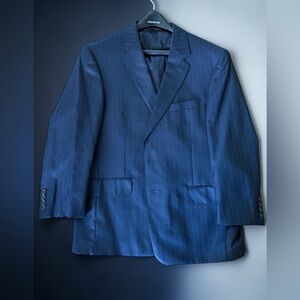 Classic Navy Pinstripe Men's Suit